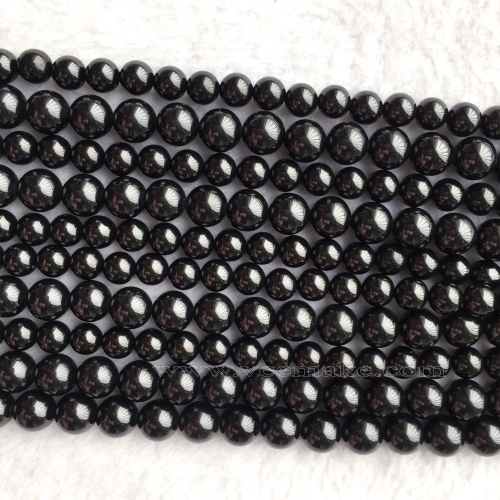 High Quality Genuine Natural Black Spinel Necklaces or Bracelets Round Loose Beads 4-12mm 15.5" 06035