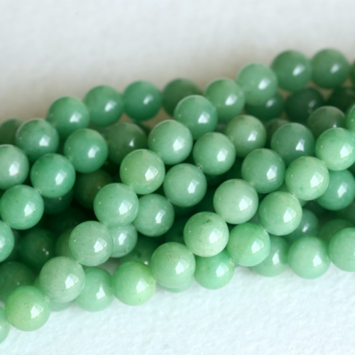 High Quality AAA Natural Genuine Imperial Green Aventurine Jade Round Loose Gemstone Big Beads 6mm 8mm 10mm 12mm 14mm 16mm 16" 04133