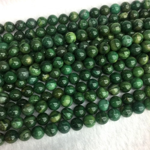 Natural Genuine South Africa Green Jade Round Jewellery Loose Ball Beads 6mm 8mm 10mm 12mm  15.5" 05440
