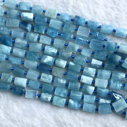 Natural Genuine High Quality Blue Aquamarine  Nugget Free Form Smooth Beads 05570