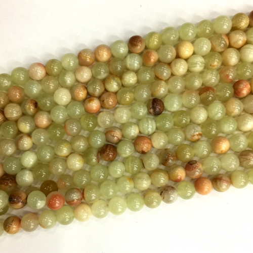 High Quality AAA Natural Genuine Green Lace Jade Round Loose Gemstone Jewelry Gemstone Beads 6-12mm 16" 05584