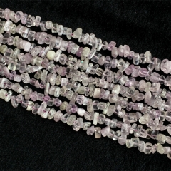 Natural Genuine Raw Mineral Clear Pink Purple Green Triphane Kunzite Hiddenite Nugget Chip Beads  5x8mm 15.5“ 05573