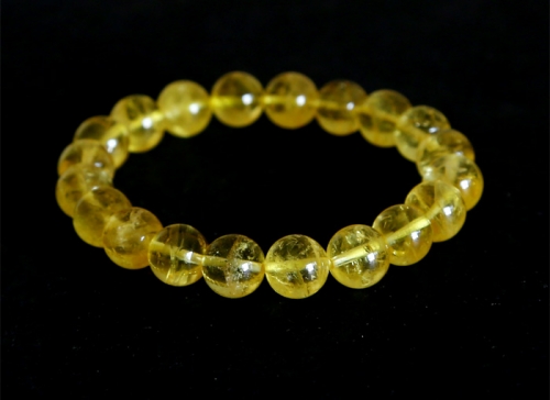 Top Quality Yellow Datolite Genuine Danburite 試合トパーズ Bracelet Round beads 10mm 02987