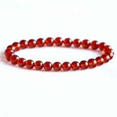 High Quality Natural Genuine Spessartine Orange Garnet Aplome Stretch Bracelet Round Beads 6mm 05056