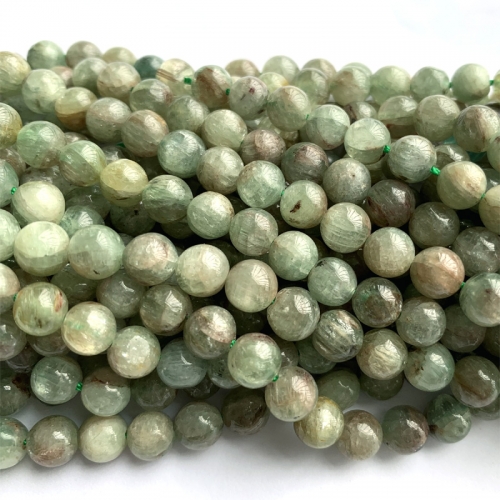 Natural Genuine Green Kyanite crystalline Round Necklaces or Bracelets Beads  16" 06326