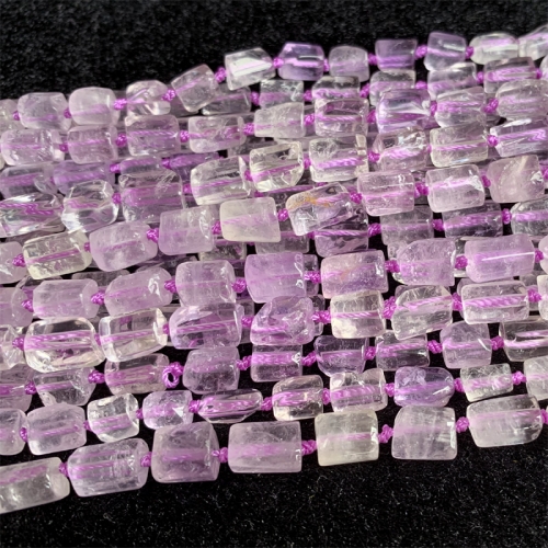 high quality natural genuine clear purple lavender amethyst violet lavande améthyste crystal nugget free form smooth jewelry beads diy necklaces brace