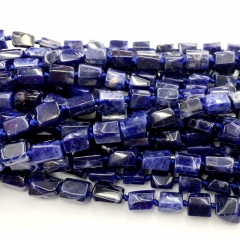 Natural Genuine Dark Blue Sodalite Nugget Free Form Loose Smooth Necklace Bracelet Jewelry Beads 06463