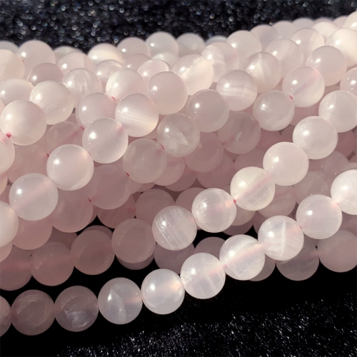 16" Natural Genuine pink Calcite Iceland Spar Round Loose Gemstone Jewelry Necklaces Bracelets Gemstones Beads 06518