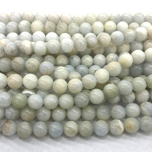 16"  Wholesale Natural Real Genuine Blue Angelite Anhydrite Celestite Celestine Round Loose Beads  8mm  06889