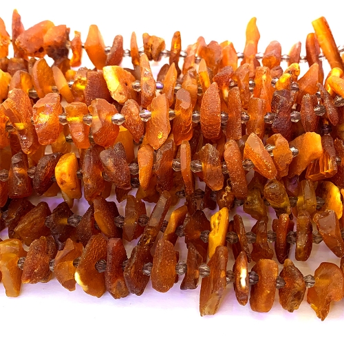 Natural Genuine Orange Amber Nugget Free Form Loose Rough Matte Faceted Necklace Bracelet Jewelry Beads 07345