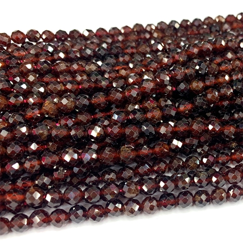 15.5 " Veemake Natural Genuine Gemstones Orange Garnet Spessartine Faceted Making Necklaces Bracelets Jewelry Beads 07285