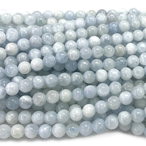 Wholesale Natural AAA High Quality Blue Angelite Anhydrite Celestite Celestine Round Loose Beads 4mm 6mm 8mm 10mm 12mm 07486