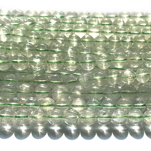 15.5" Veemake Natural Genuine Clear Green Kunzite Spodumene Cat's Eye Round Loose Gemstone Beads  Necklaces Bracelets 6-12mm  07456