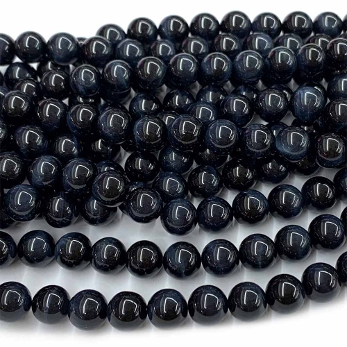 High Quality Genuine Natural AAA Blue Eye Stone Semi-precious stones Round Loose Beads 6-16mm  15.5" 05658