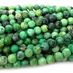 AAA High Quality Genuine Natural Green Variscite Callainite Amblygonite Semi-precious stones Round Loose Beads 4-16mm  15.5" 06351