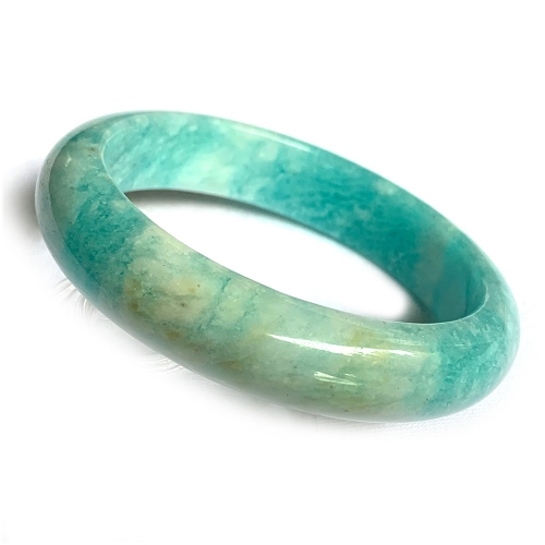 High Quality Real Genuine Natural Blue Green Amazonite Bangles 59mm 2.31 inch 07684