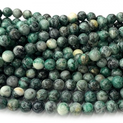 Natural Genuine Dark Green Rashleighite Round Loose Gemstone Stone Beads Jewelry Design Necklace Bracelets 07695