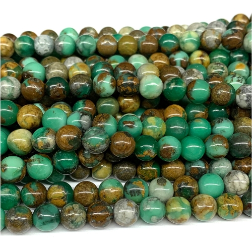 Natural Genuine Green Smithsonite Round Loose Gemstone Stone Beads Jewelry Design Necklace Bracelets 07714