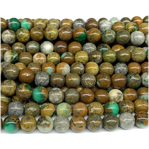 Natural Genuine Green Smithsonite Round Loose Gemstone Stone Beads Jewelry Design Necklace Bracelets 07715