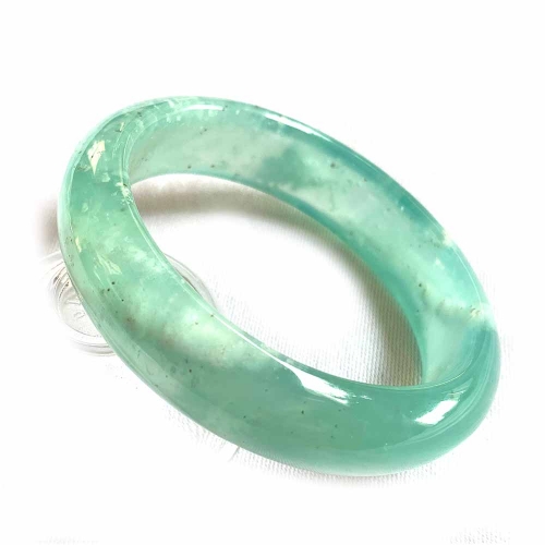 High Quality Real Genuine Natural Blue Green Serpentine Jade Bangles Bracelet Bangle 61mm 2.39 inch 07788