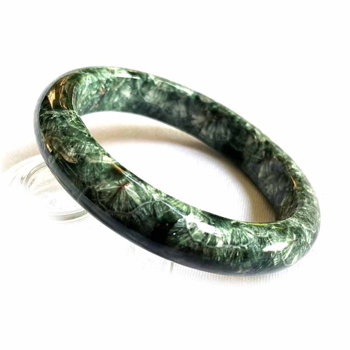 Real Genuine Natural Green Seraphinite Bangles Bracelet Bangle 56mm 2.22inch 07784