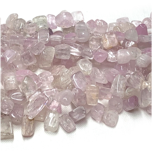 Natural Genuine Brazil Pink Purple Kunzite Spodumene Raw Mineral Free Form Rectangle Nugget Beads 07810