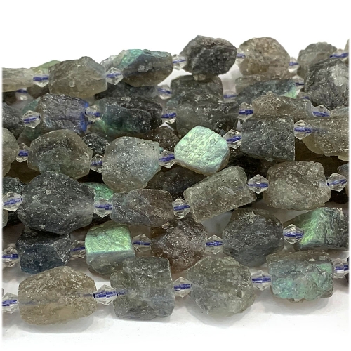 Natural Genuine Raw Mineral Blue Light Flash Labradorite Nugget Free Form Loose Rough Matte Faceted Necklace Bracelet Jewelry Big Beads 07859