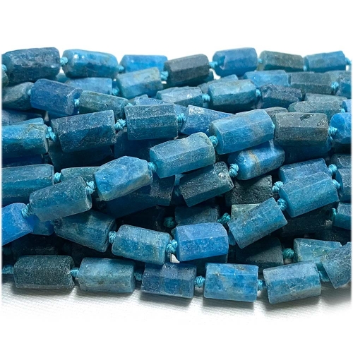 Natural Genuine Dark Blue Apatite Nugget Free Form Loose Raw Mineral Colum  Rough Matte Necklace Bracelet Jewelry Necklaces Beads 07896