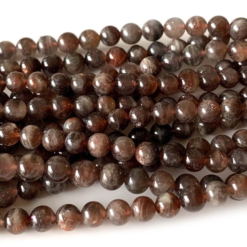 15.5" Veemake Natural Genuine Gold Sunstone Round Loose Gemstone Beads Necklaces Bracelets Jewelry Design  07916