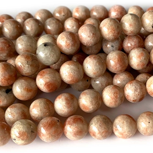 Real Genuine Natural Orangle Gold South Africa Sunstone Round Loose Gemstone Ball Beads 10mm 12mm 15.5"  07925