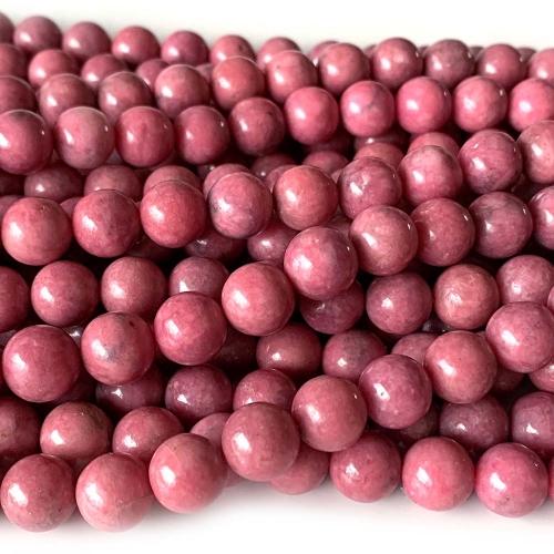 High Quality Natural Genuine South Africa Red Pink Rhodonite Rose Stone Round Jewellery Loose Ball Beads 07924