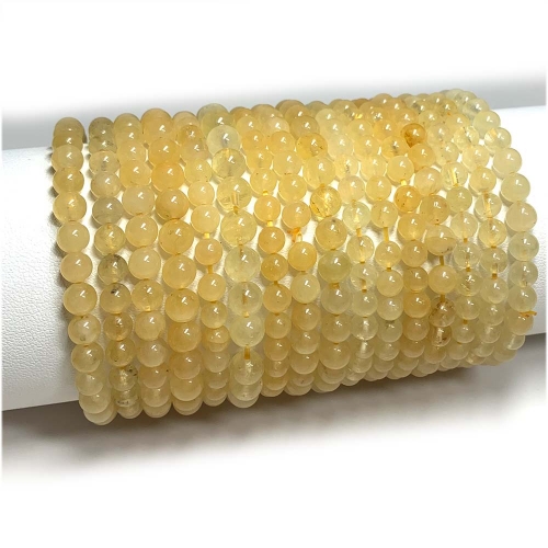 Natural Genuine Yellow Danburite Danbury Bracelet Bracelets Round Loose Beads 07968