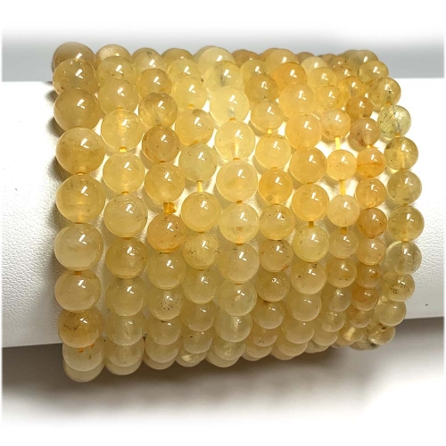 Natural Genuine Yellow Danburite Danbury Bracelet Bracelets Round Loose Beads 07967