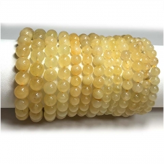 Natural Genuine Yellow Danburite Danbury Bracelet Bracelets Round Loose Beads 07969