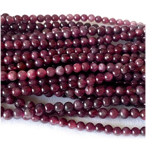 16 “ Veemake Natural Genuine Pink Tourmaline Round Loose Gemstone Jewelry Beads Making Necklaces Bracelets  07995