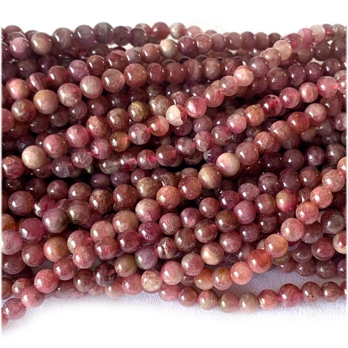 16 “ Veemake Natural Genuine Pink Tourmaline Round Loose Gemstone Jewelry Beads Making Necklaces Bracelets  07999