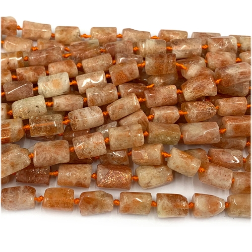 Real Natural Genuine Orange Gold Oligoclase Sanidine Sunstone Nugget Free Form Smooth Beads 08041