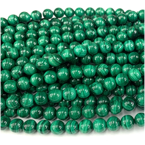 Natural Genuine High Quality AAA Dark Green Lace Malachite Round Loose Beads 4-20mm 08134