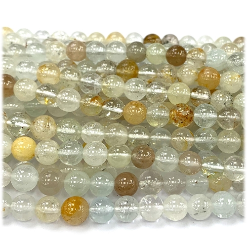 Natural Genuine Yellow Clear Topaz Round Loose Gemstone Stone Beads Jewelry Design Necklace Bracelets 08239