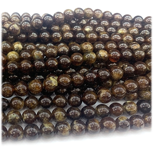 Natural Genuine Dark Orange Garnet Tsavorite Round Loose Stone Beads 4mm-10mm Fit Jewelry 08223