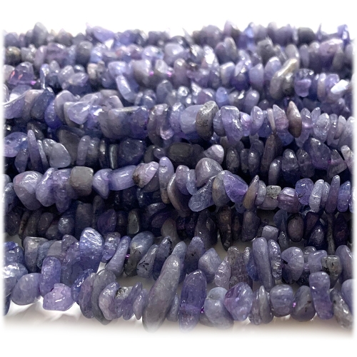Natural Genuine Purple Tanzanite Chip Necklace Bracelet Loose Jewelry Making Beads 3x8mm 08281