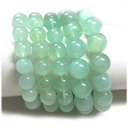 Veemake High Quality Natural Genuine Blue Green Serpentine Jade Bracelet Necklace Round Loose Beads 08267