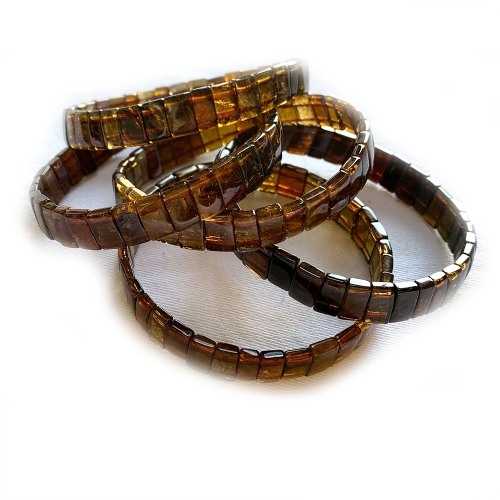 Natural Genuine Tourmaline Bracelet Bracelets Flat Rectangle beads 08270