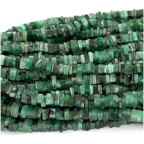 Natural Genuine Emerald Slice Irregular Square Chips Beads Necklace Bracelet Jewelry Beads 08158