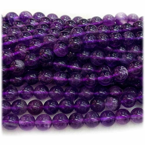 Veemake Genuine Natural dark Purple Fluorite Round Loose Necklaces Bracelets Beads Jewelry Making  8mm 08219
