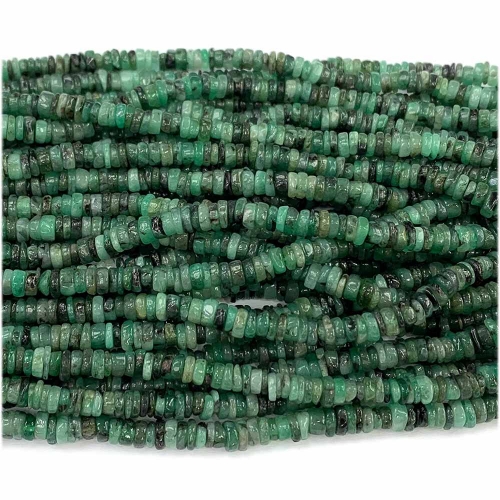 Natural Genuine Emerald Slice Irregular Rondelle Chips Beads Necklace Bracelet Jewelry Beads 08157