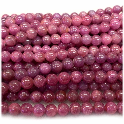 Natural Genuine Red Ruby Round Loose Gemstone Stone Beads Jewelry Design Necklace Bracelets 08214