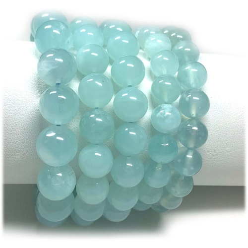 Veemake High Quality Natural Genuine Blue Green Serpentine Jade Bracelet Necklace Round Loose Beads 08266