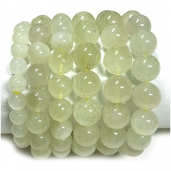 Natural Genuine Clear Yellow Libyan Meteorite Bracelet Bracelets Round Loose Beads 08056