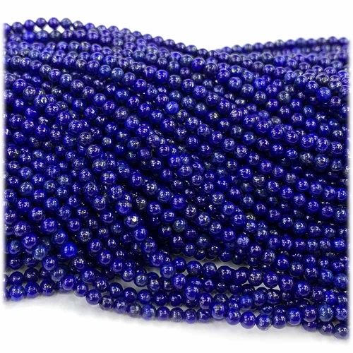 Natural Genuine Blue Lapis Lazuli Round Jewellery Loose Necklace or bracelet Small Beads 2mm 08295